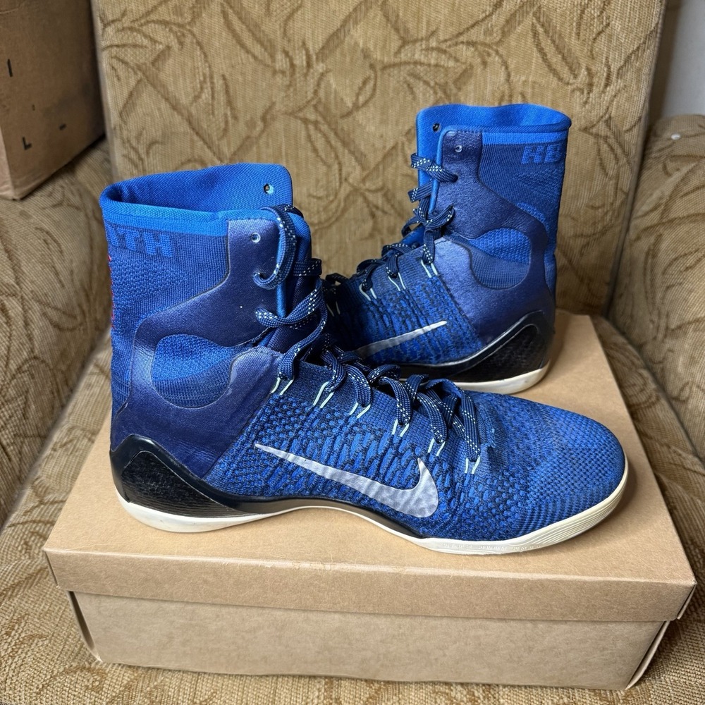Nike Kobe 9 Elite Brave Blue (2014) 630847-404 Men's Size 11 Pre-Owned No Box - Picture 2 of 8
